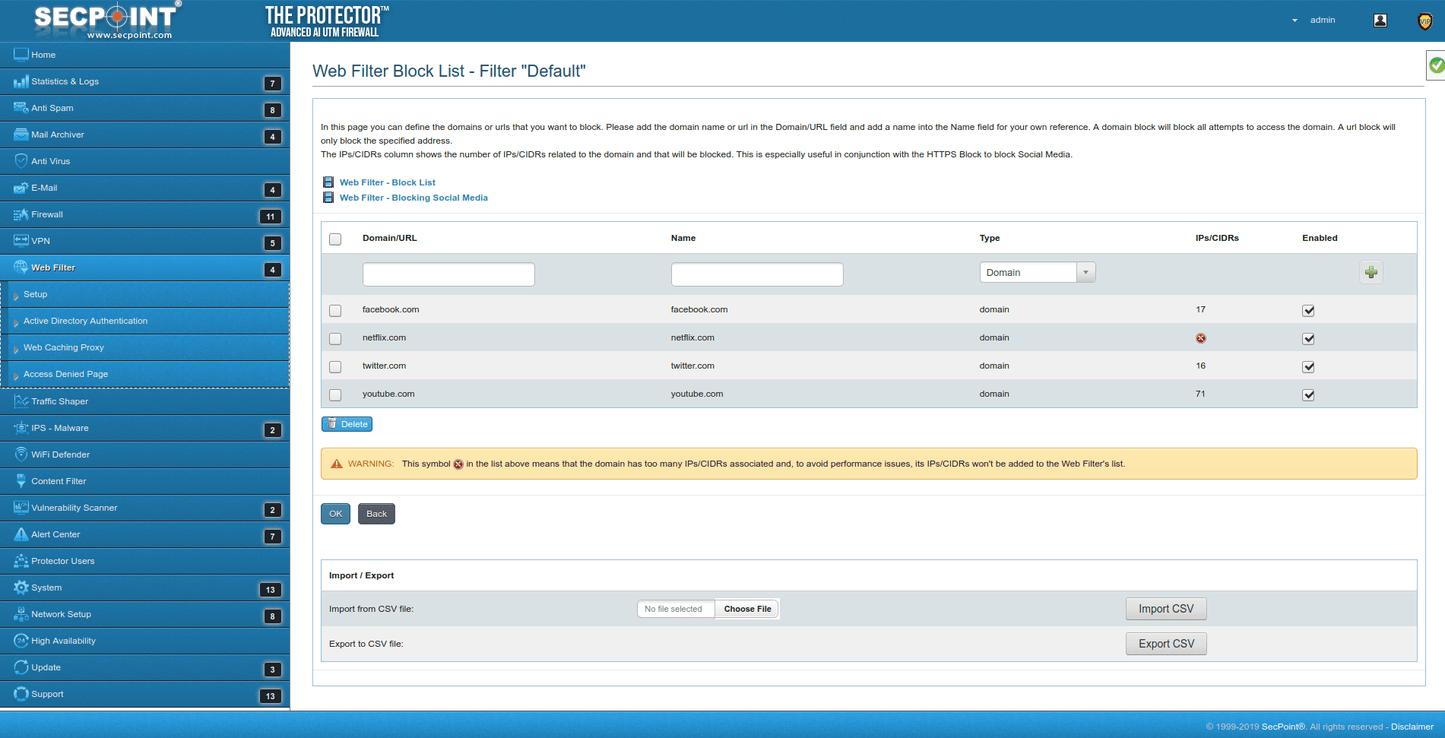 SecPoint Protector P9 - 1000 Users Appliance (1 Year License) - SecPoint