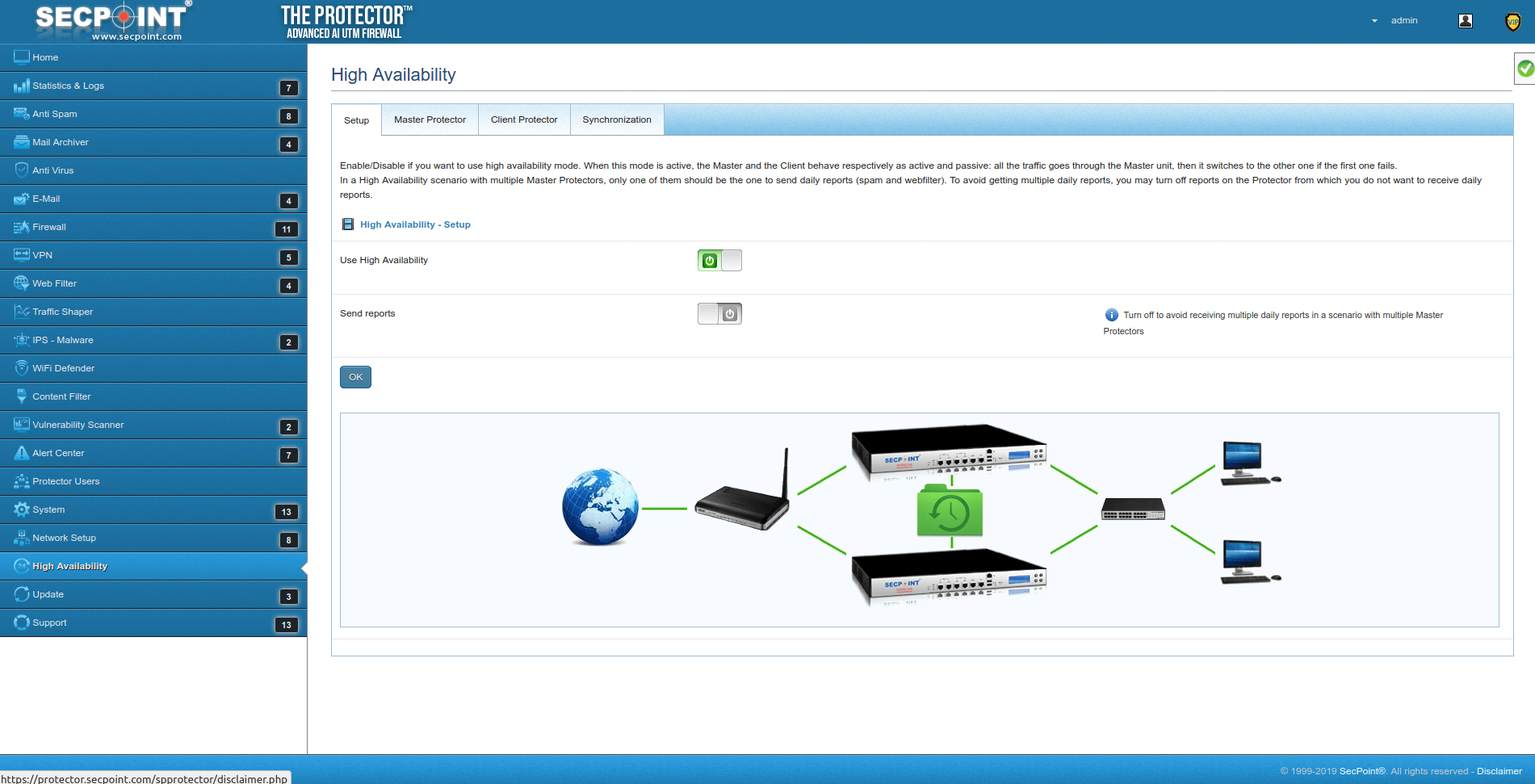 SecPoint Protector P9 - 25 Users Network VPN (1 Year License) - SecPoint