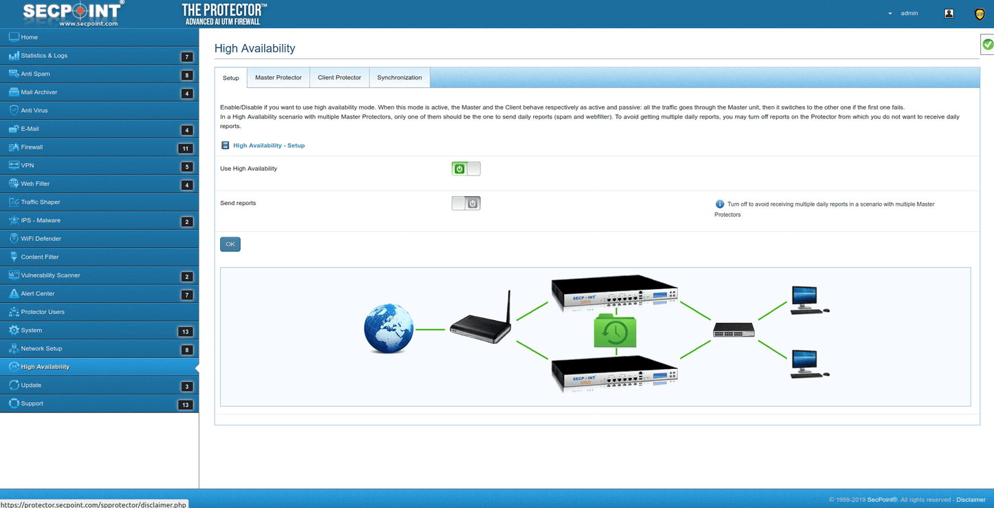 SecPoint Protector P9 - 150 Users Firewall (1 Year License) - SecPoint