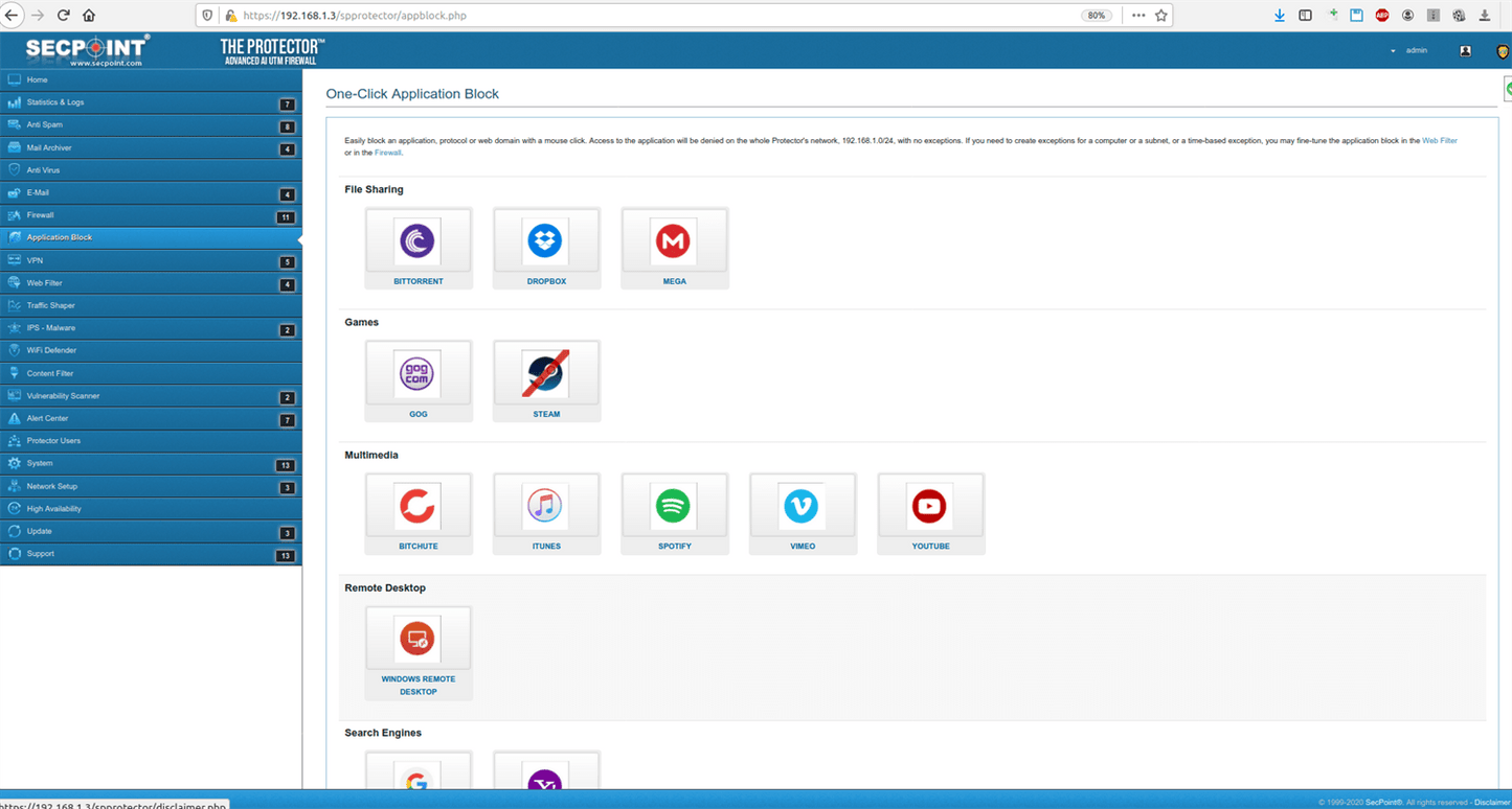 SecPoint Protector P9 - 5 User UTM Firewall (1 Year License) Small Form Factor (SFF) - SecPoint